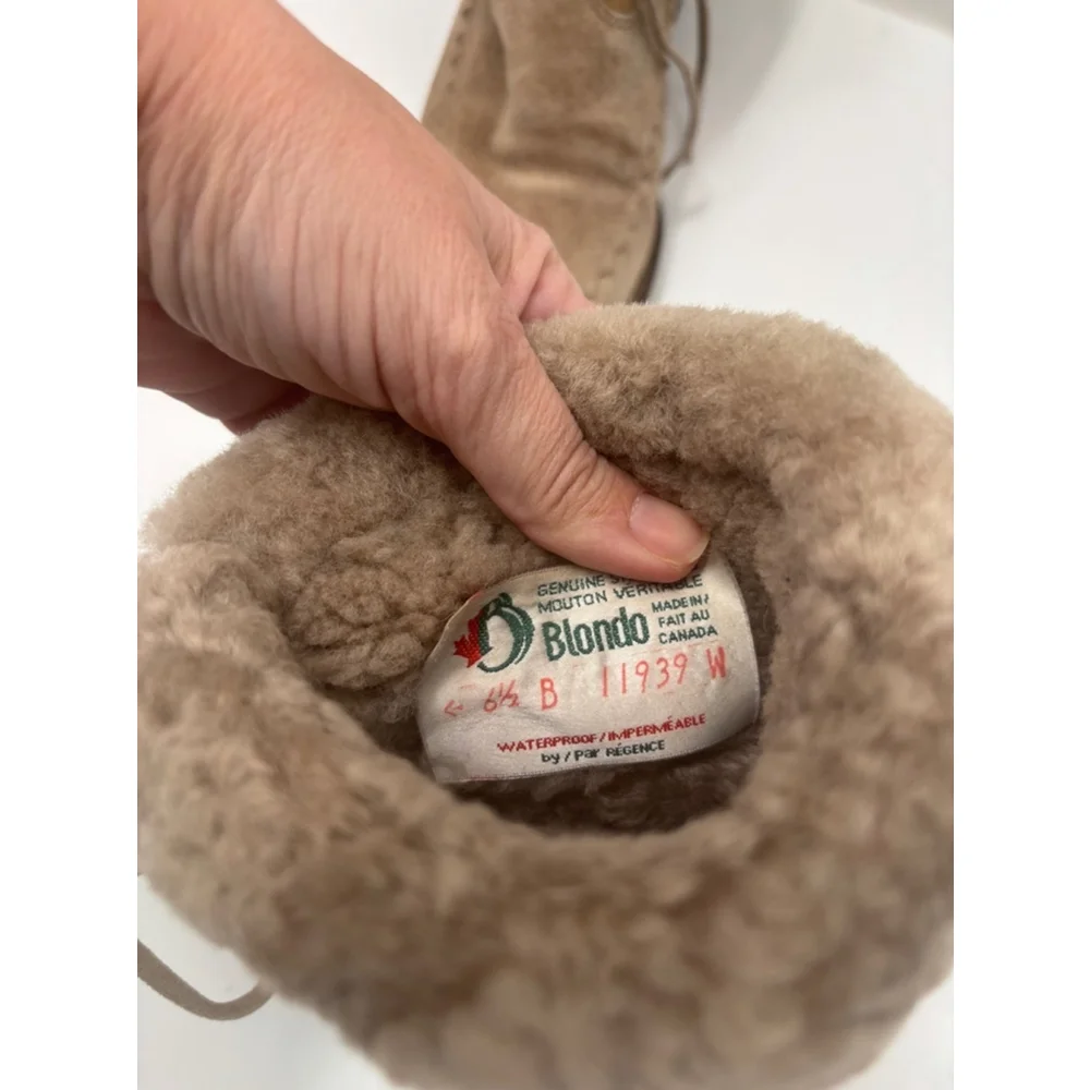 Women's Blondo Beige Suede Boots Size 6.5